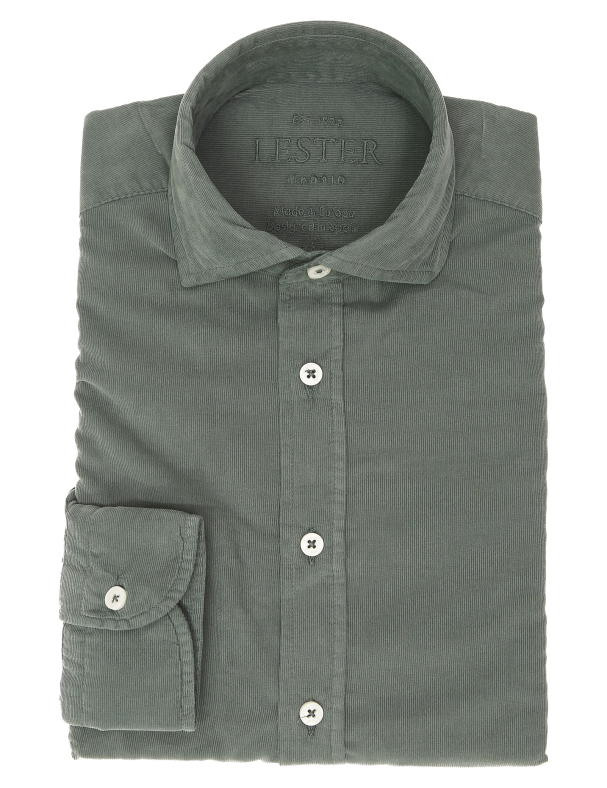 Camisa micropana tintada Kaki