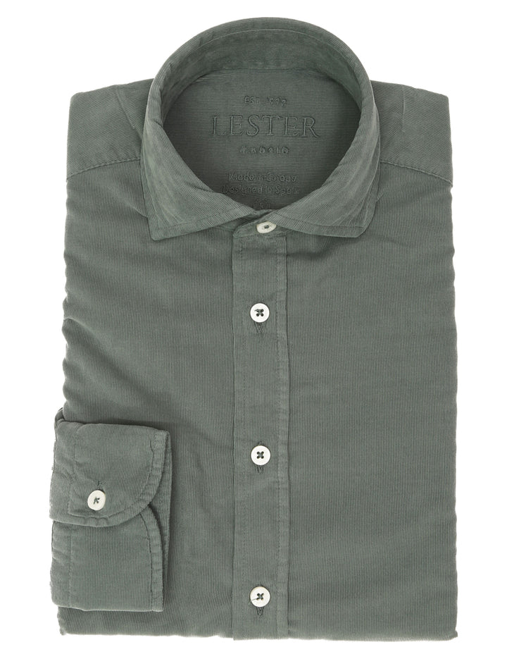 Camisa micropana tintada Kaki