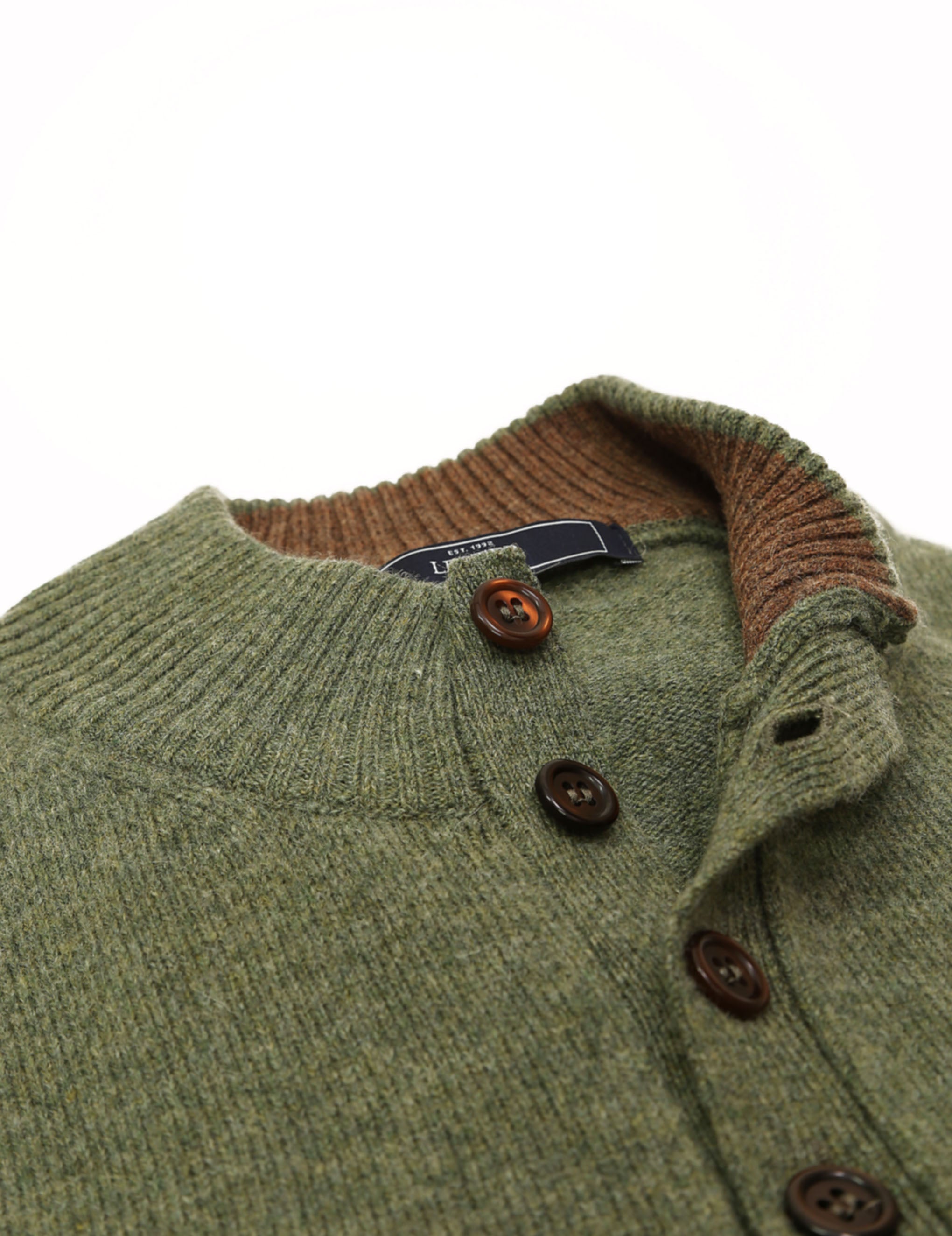 Jersey botones lana Verde
