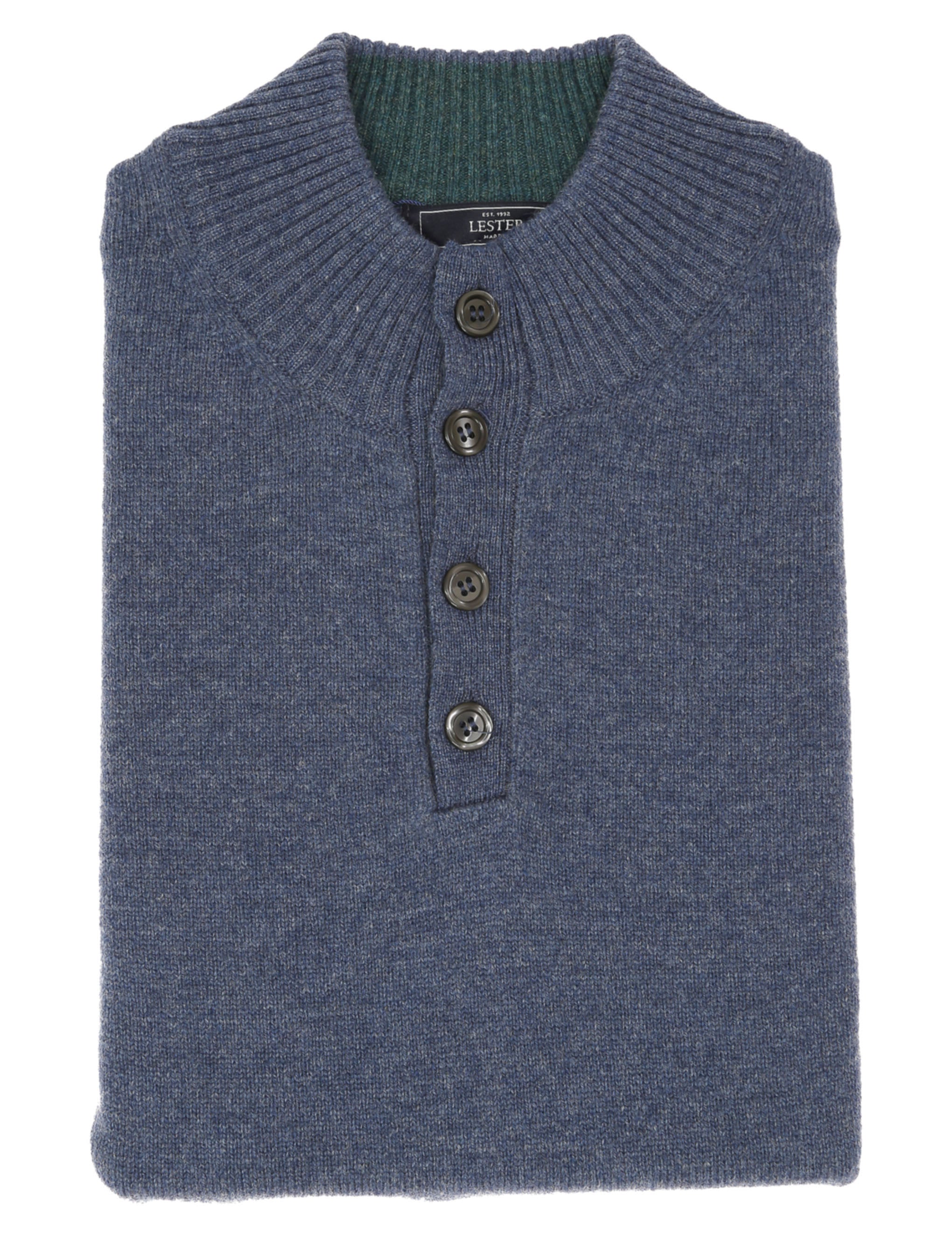 Jersey botones lana Azul
