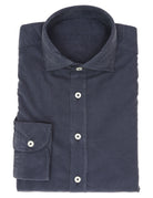 Camisa micropana tintada Azul medio