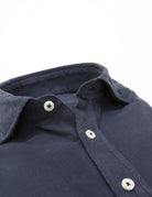 Camisa micropana tintada Azul medio