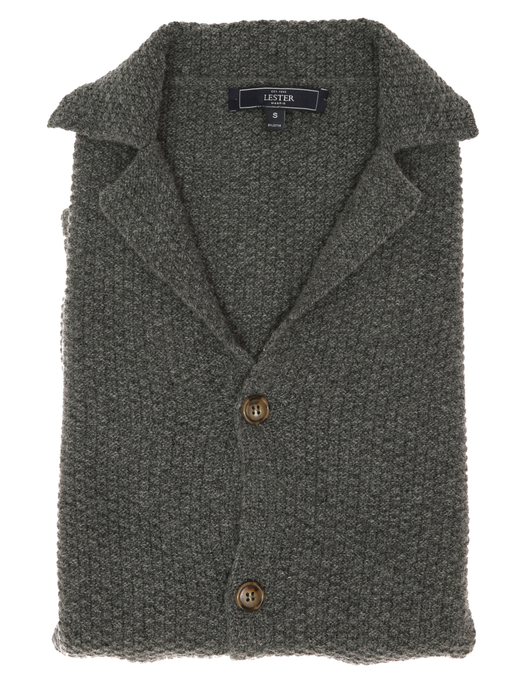 Cardigan punto de arroz Gris