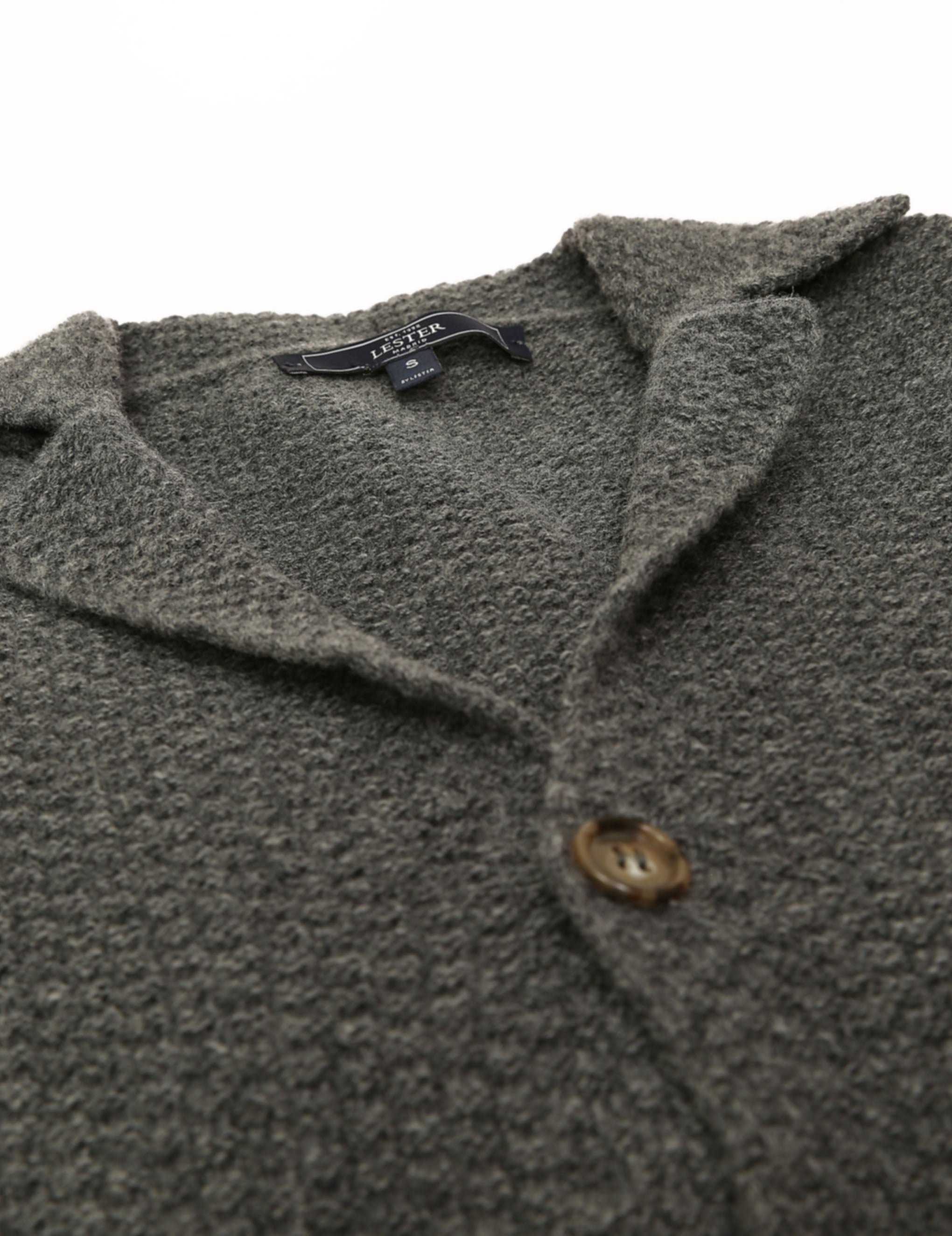 Cardigan punto de arroz Gris