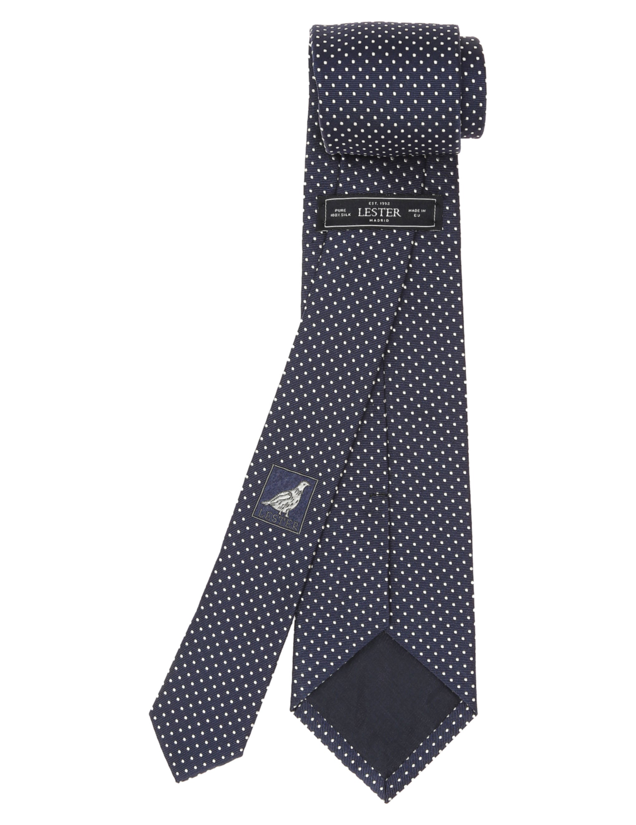Corbata pois Azul/blanco