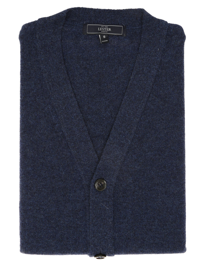 Cardigan  lana Azul