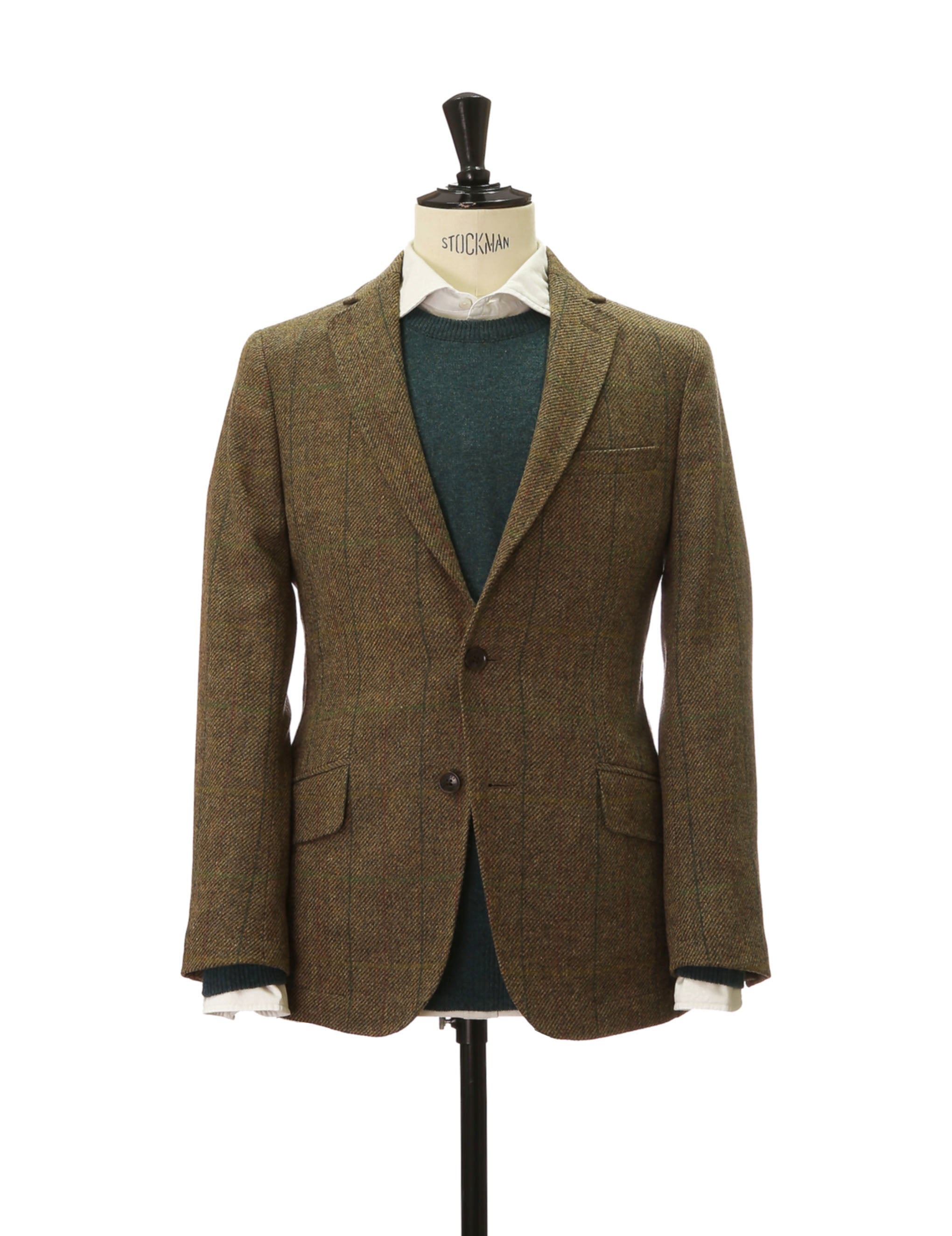 Chaqueta tweed oxford Verde