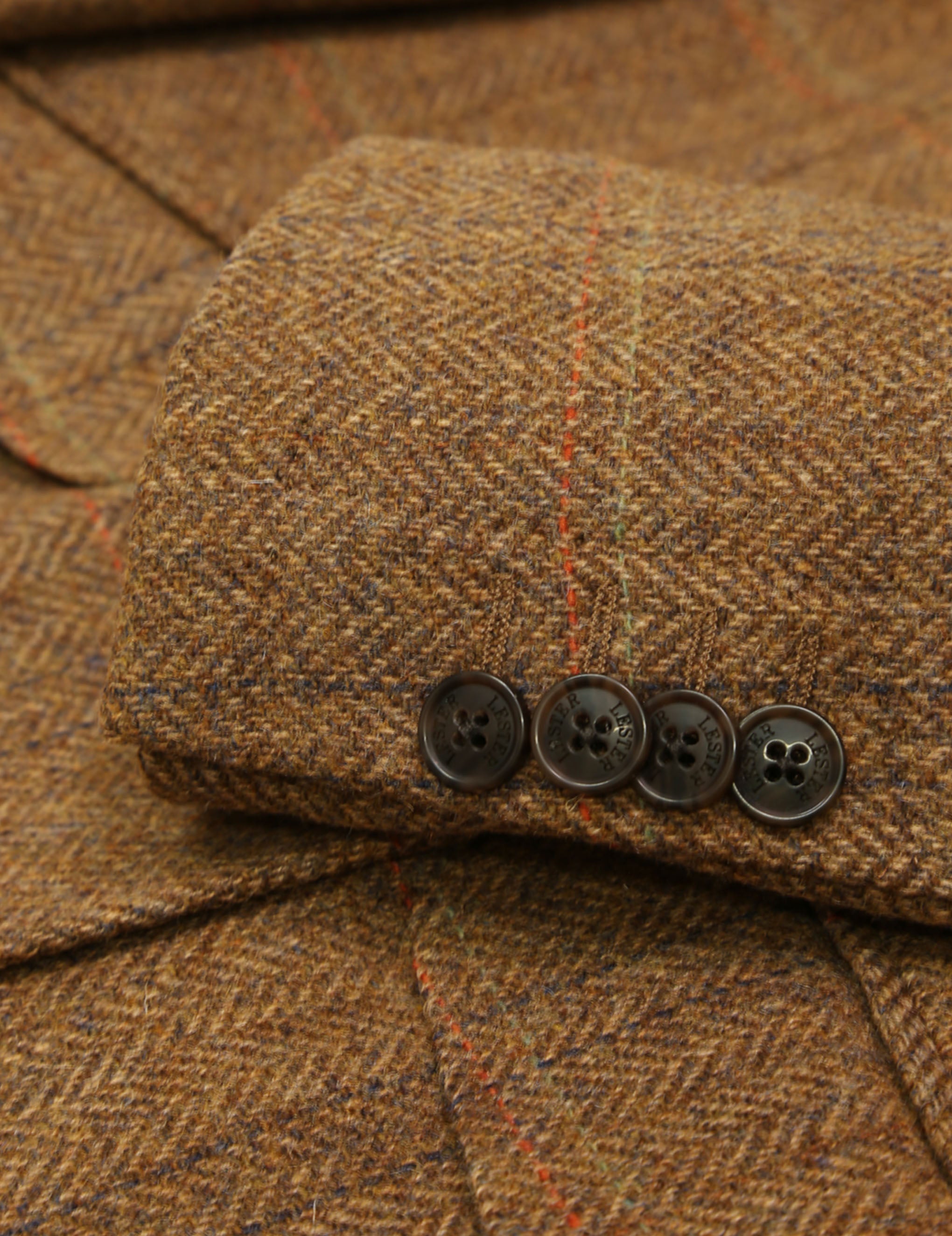 Chaqueta tweed leeds Marrón