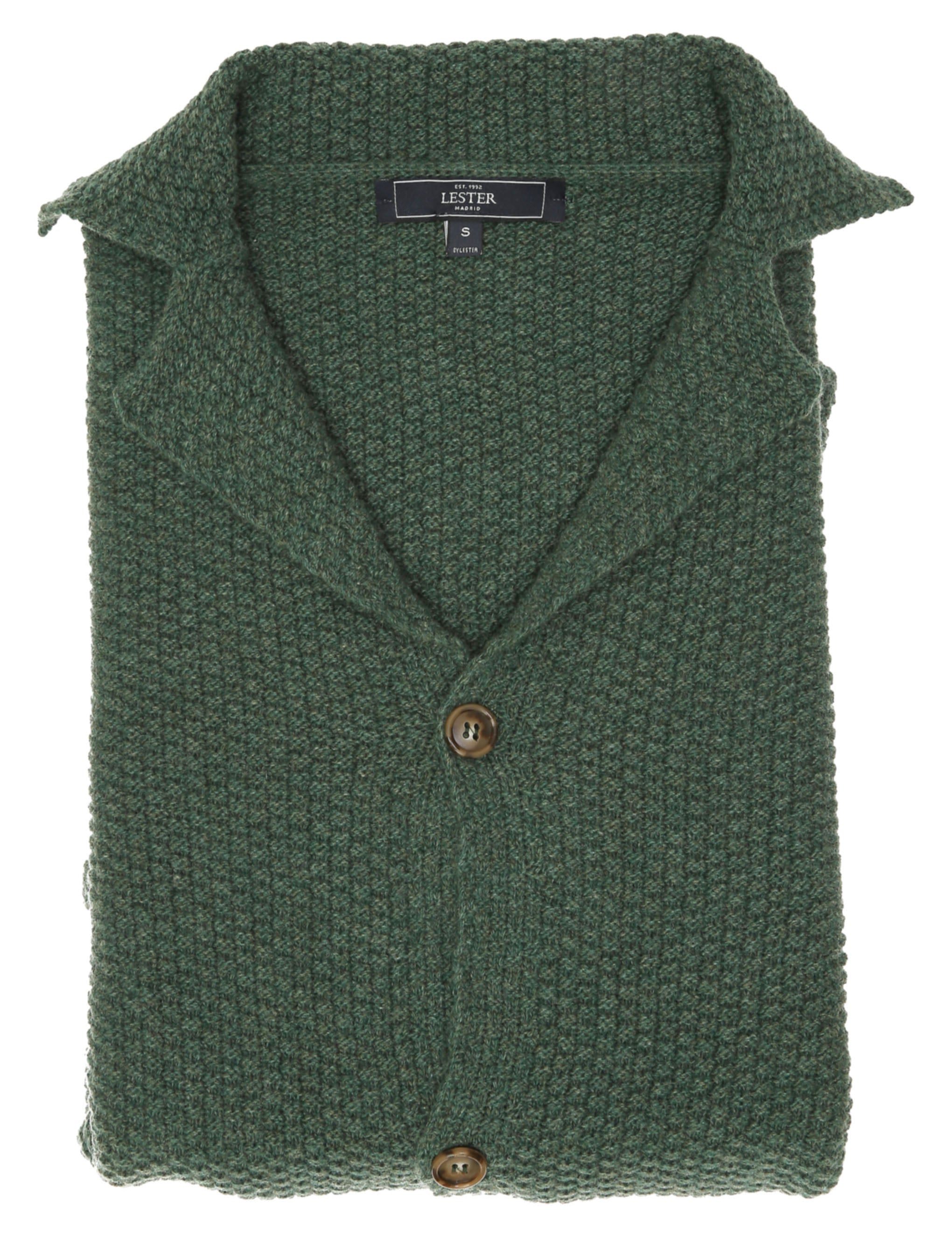 Cardigan punto de arroz Verde