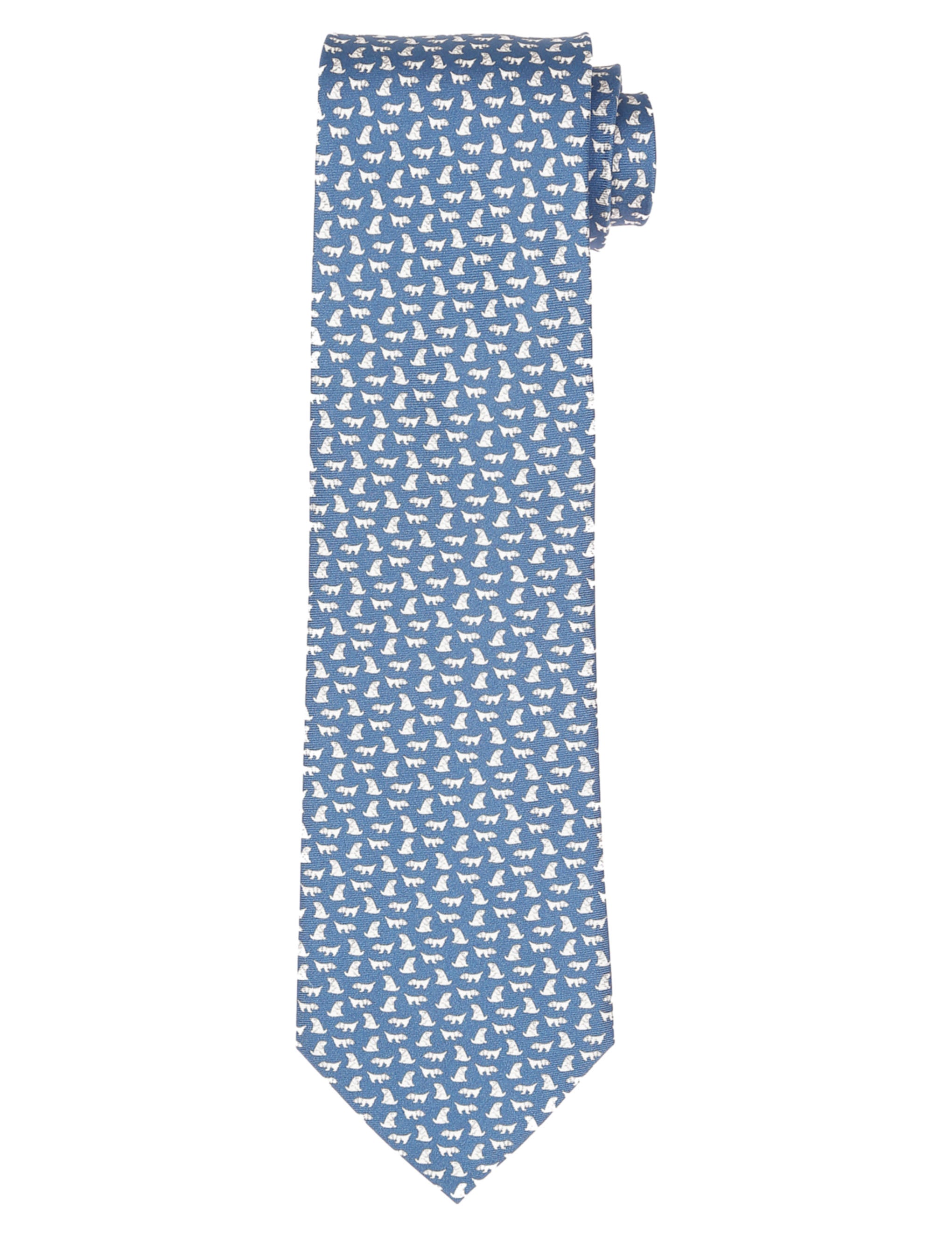 Corbata perritos Azul/blanco