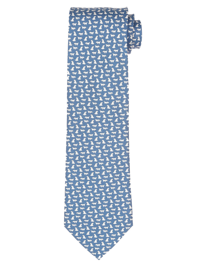 Corbata perritos Azul/blanco