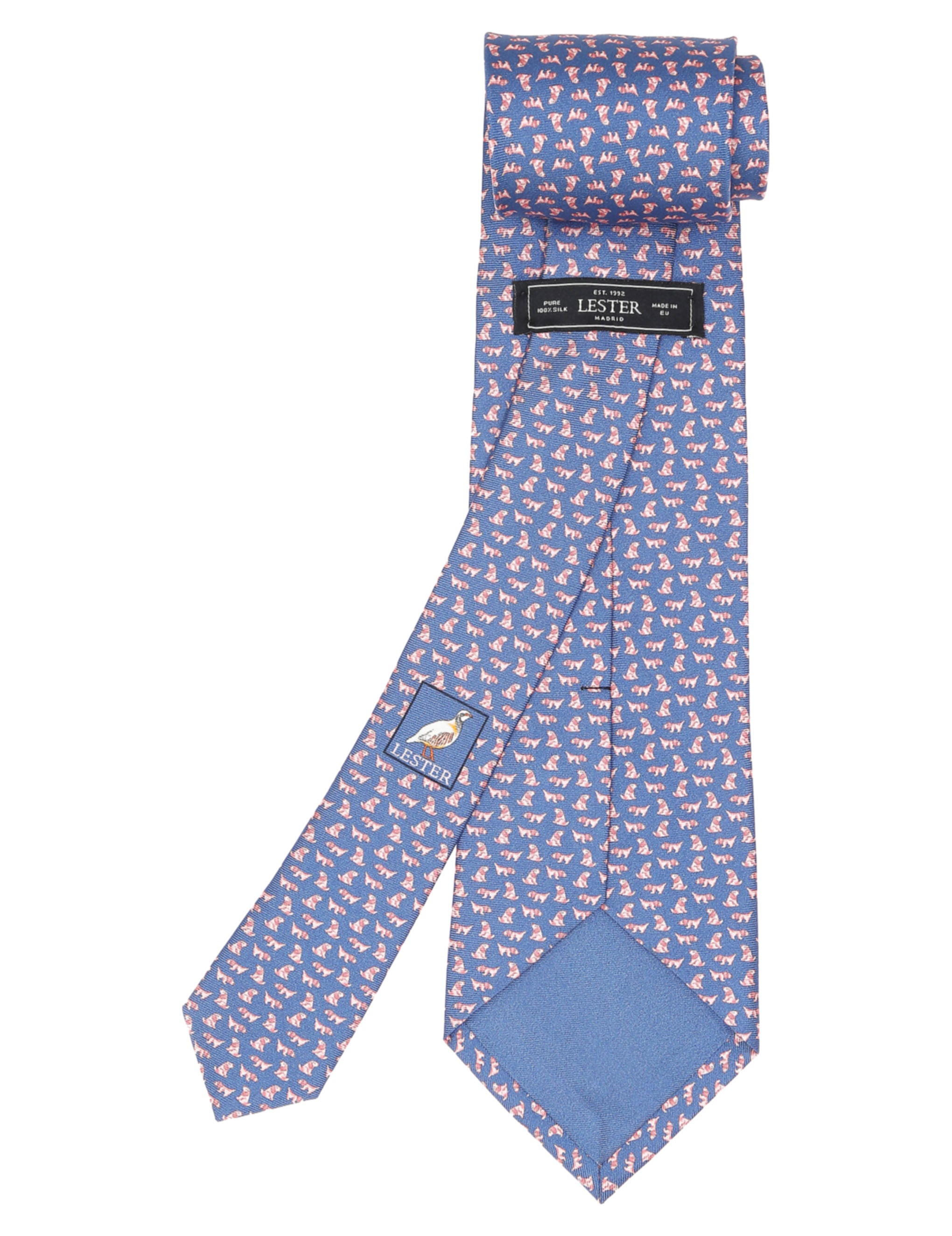 Corbata perritos Azul/rojo