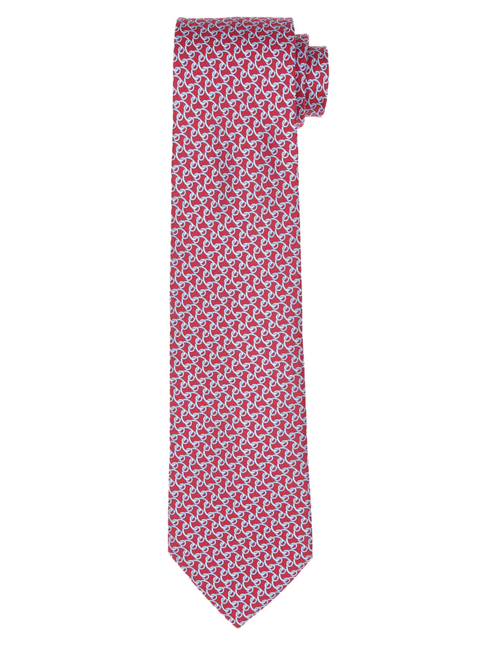 Corbata catena Burdeos/azul