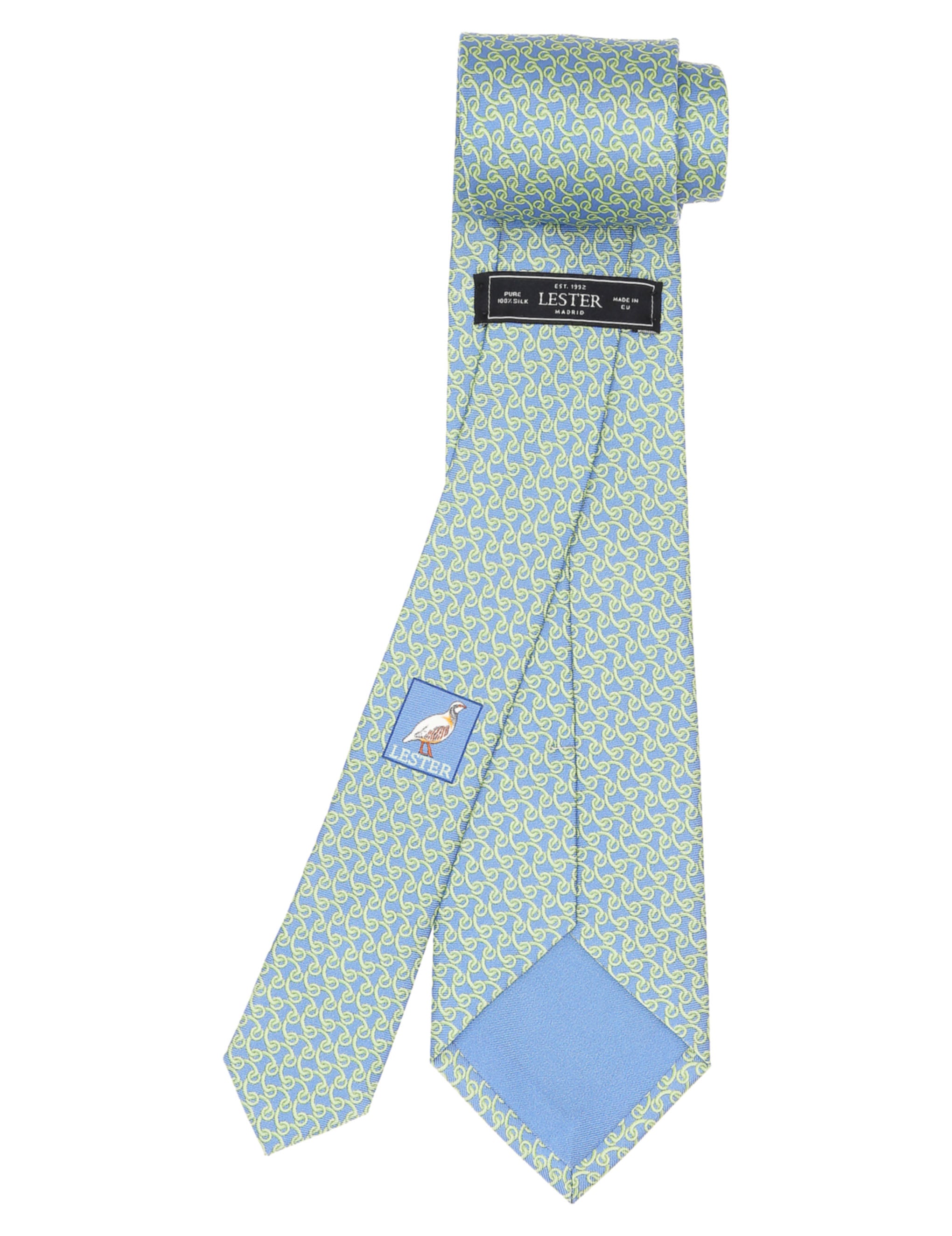 Corbata catena Azul/verde