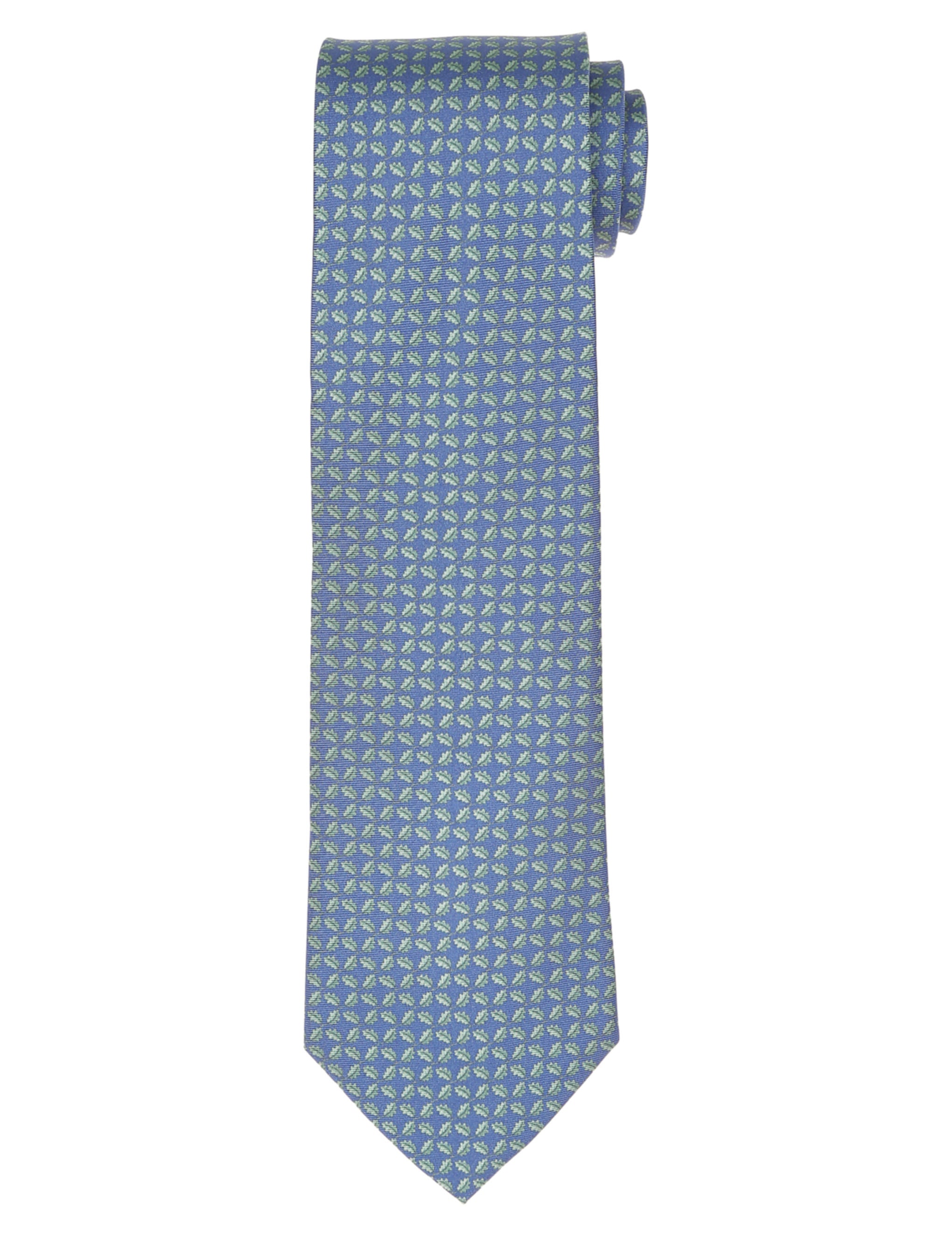 Corbata hoja Azul/verde
