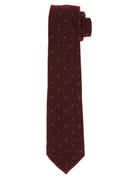 Corbata cashmere pois Burdeos/azul