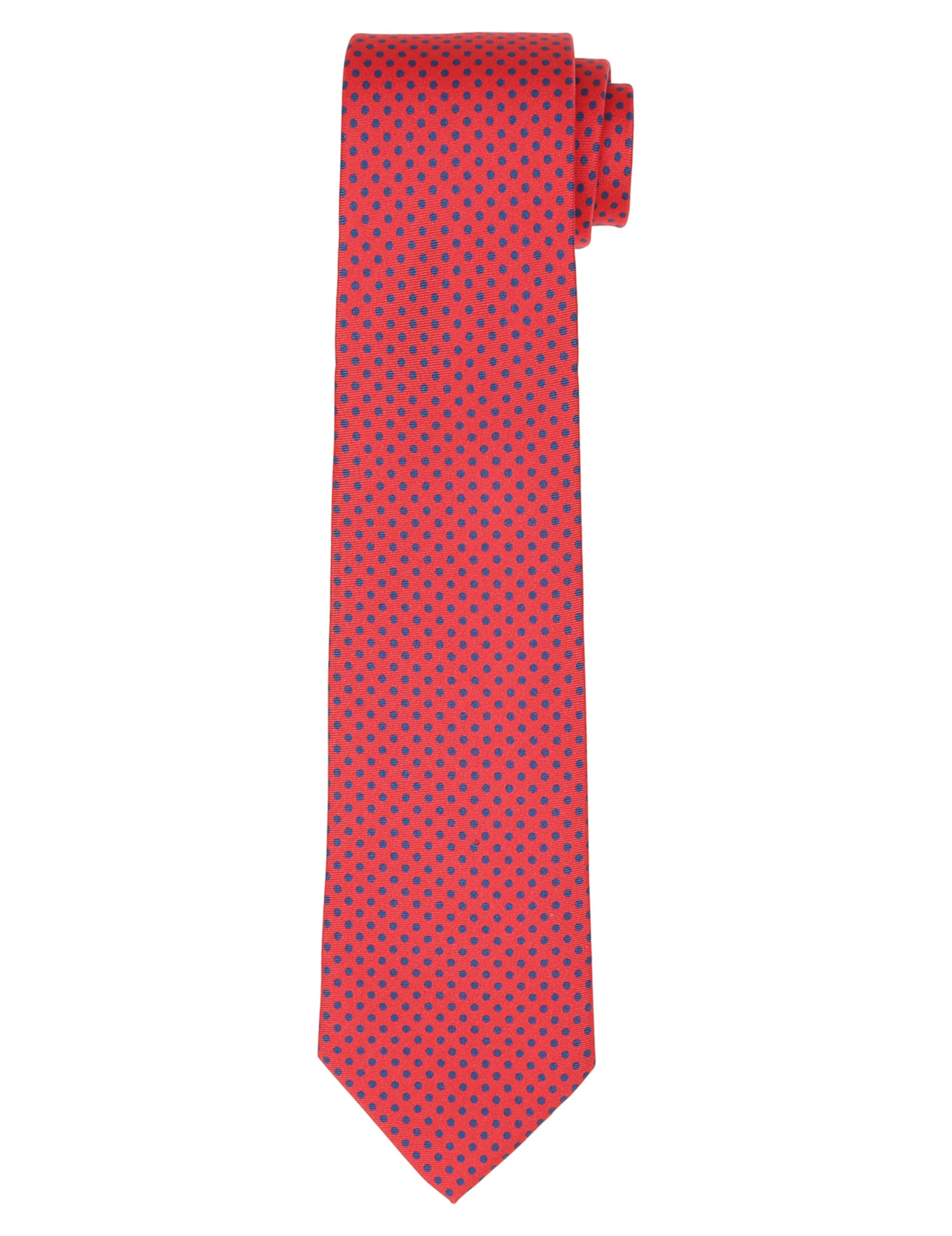 Corbata pois estampa Rojo/azul