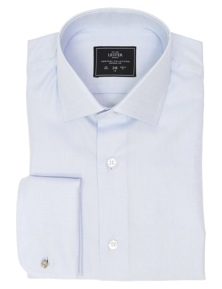 Camisa vestir ojo de perdiz Azul