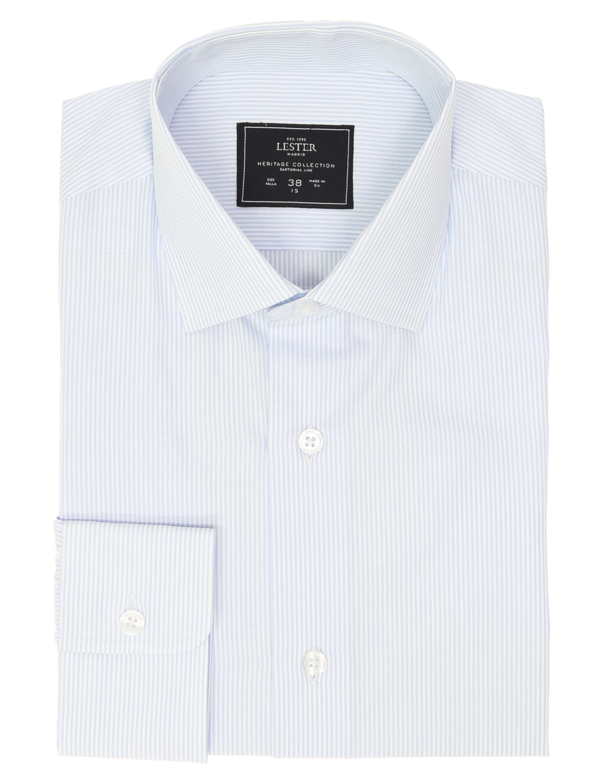 Camisa vestir raya fina Azul