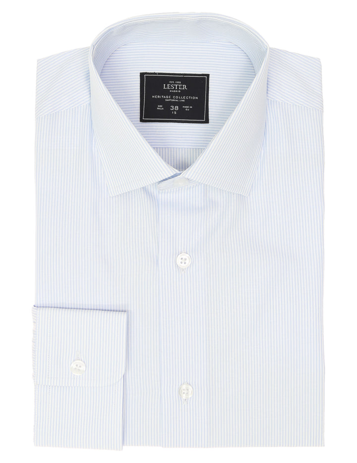 Camisa vestir raya fina Azul