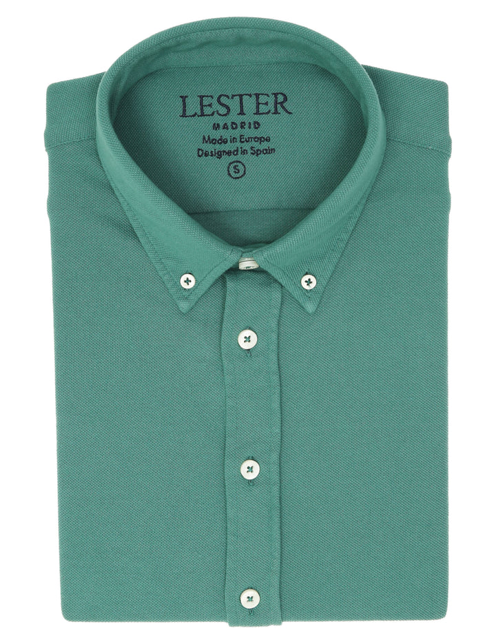 Camisa pique malla Verde