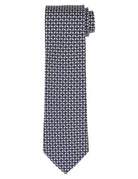 Corbata hoja Azul/blanco