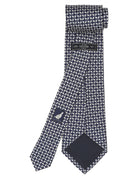 Corbata hoja Azul/blanco
