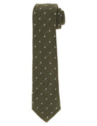 Corbata cashmere pois Verde/azul