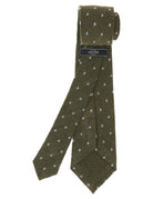 Corbata cashmere pois Verde/azul