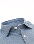 Camisa sport espiga melange Azul
