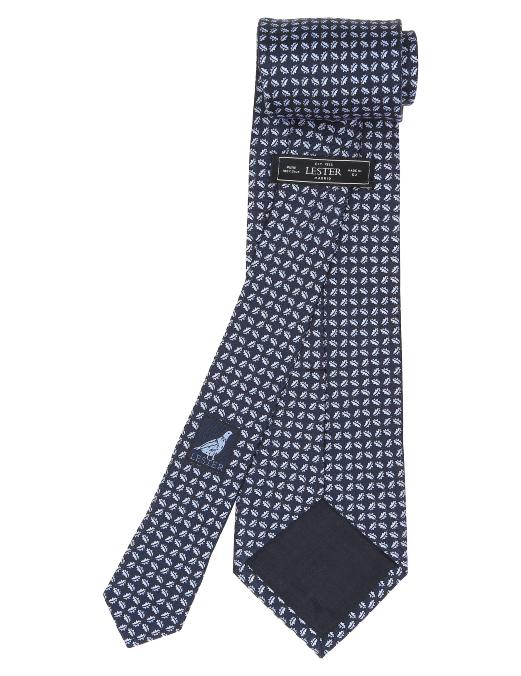Corbata hoja Azul/azul
