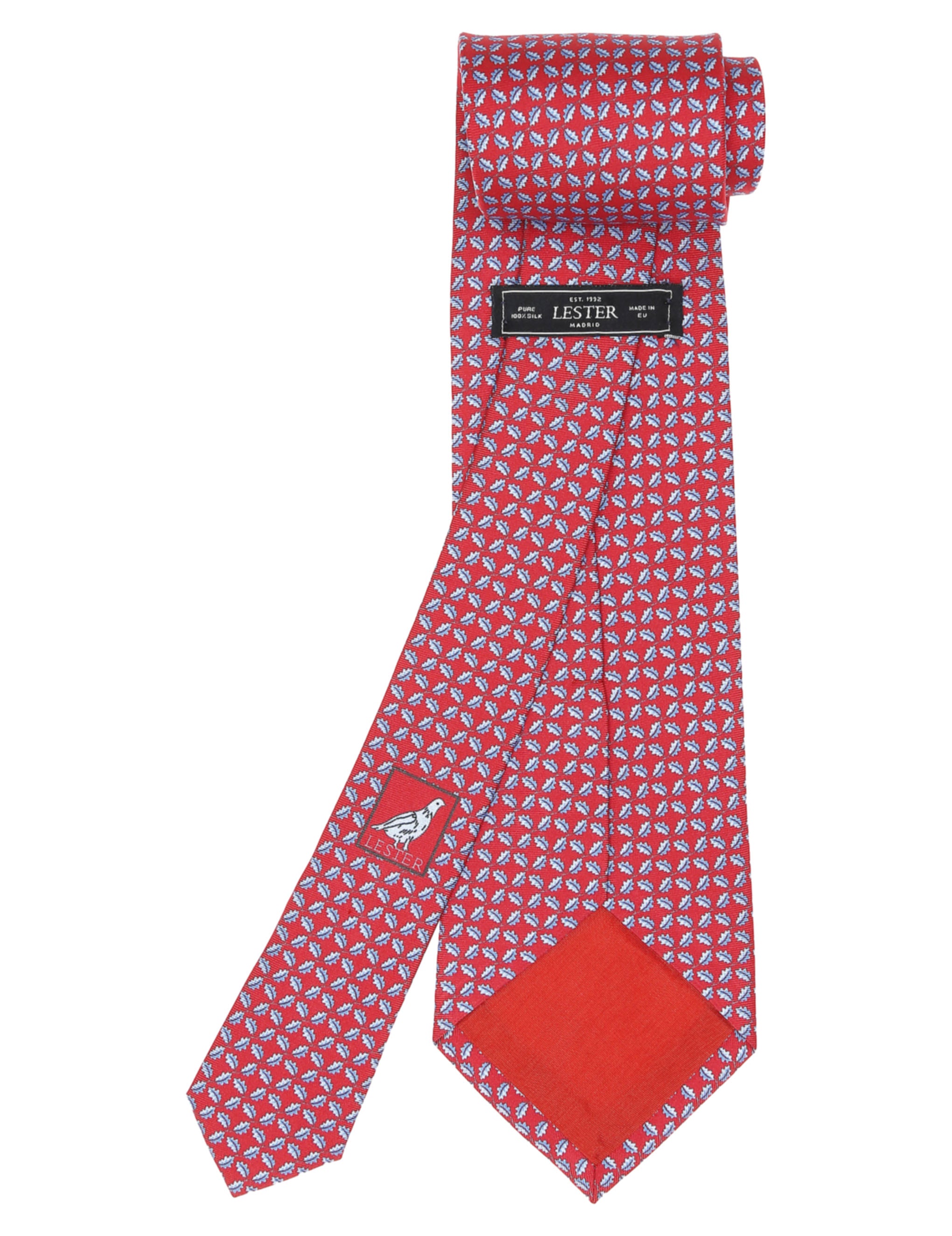 Corbata hoja Rojo/azul