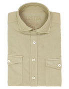 Camisa oxford bolsillos Beige