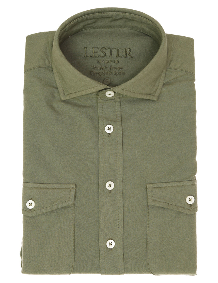 Camisa oxford bolsillos Kaki