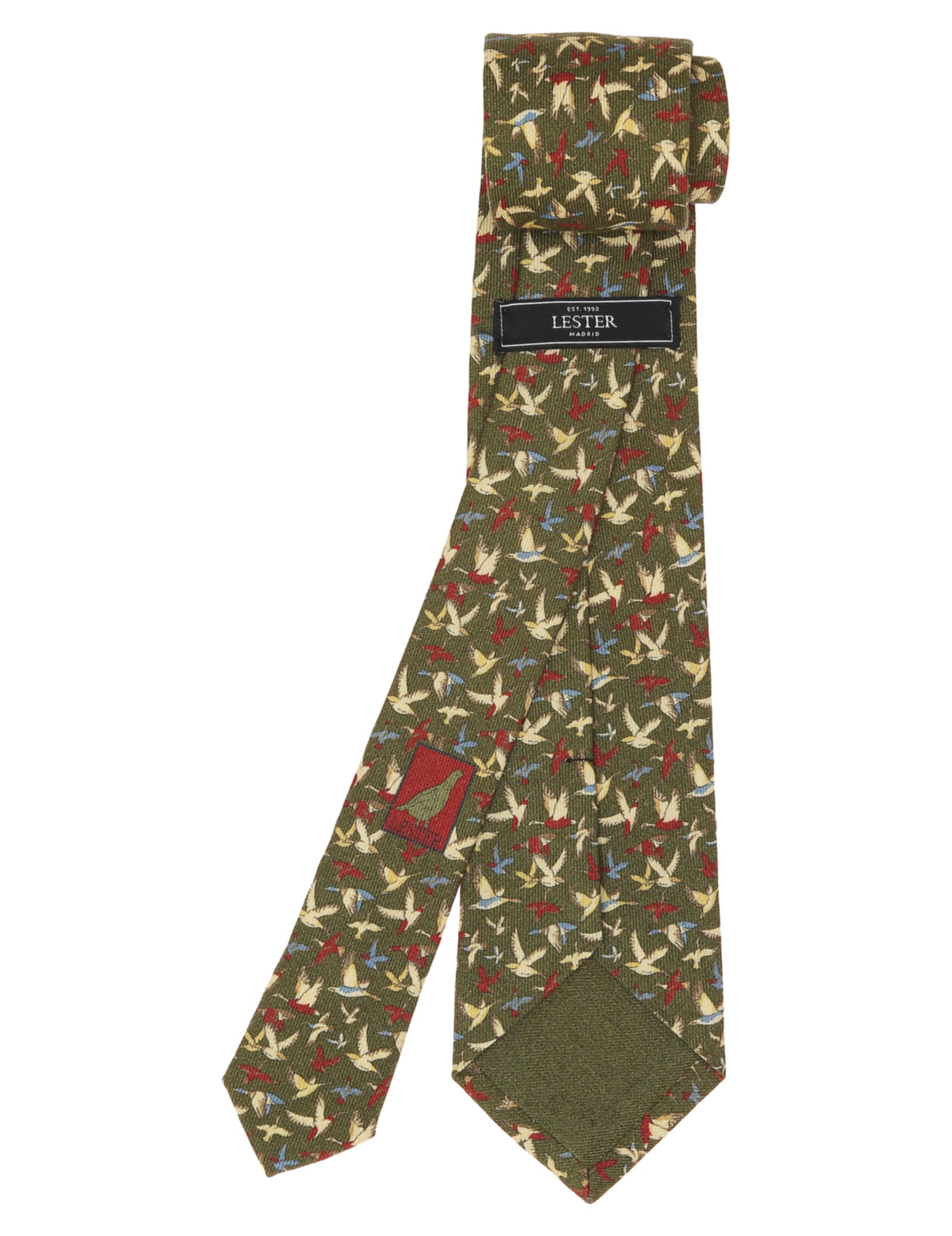 Corbata lana anatra Verde