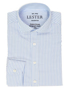 Camisa sport oxford raya ancha Azul