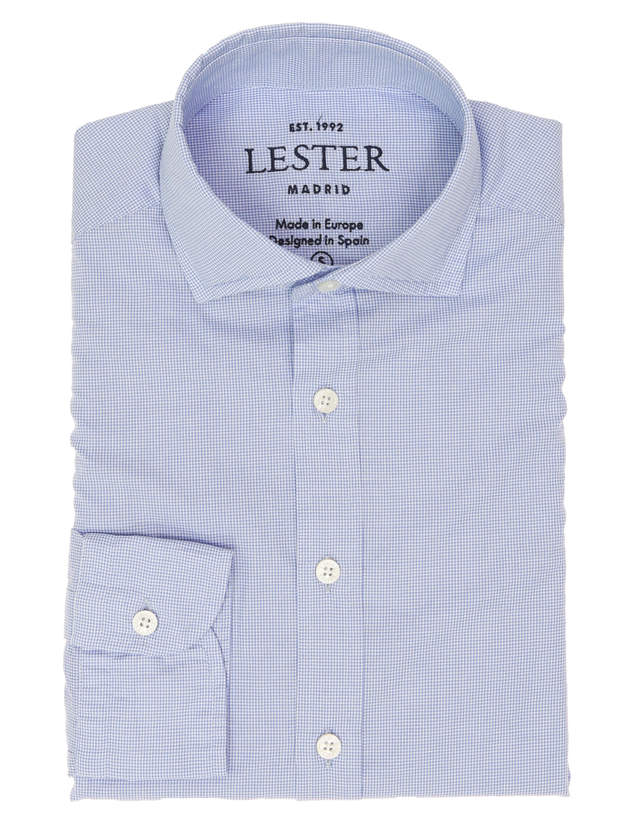 Camisa sport oxford vichy Azul