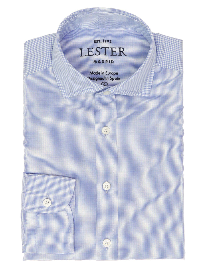 Camisa sport oxford vichy Azul