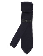 Corbata maglia cashmere Azul/azul