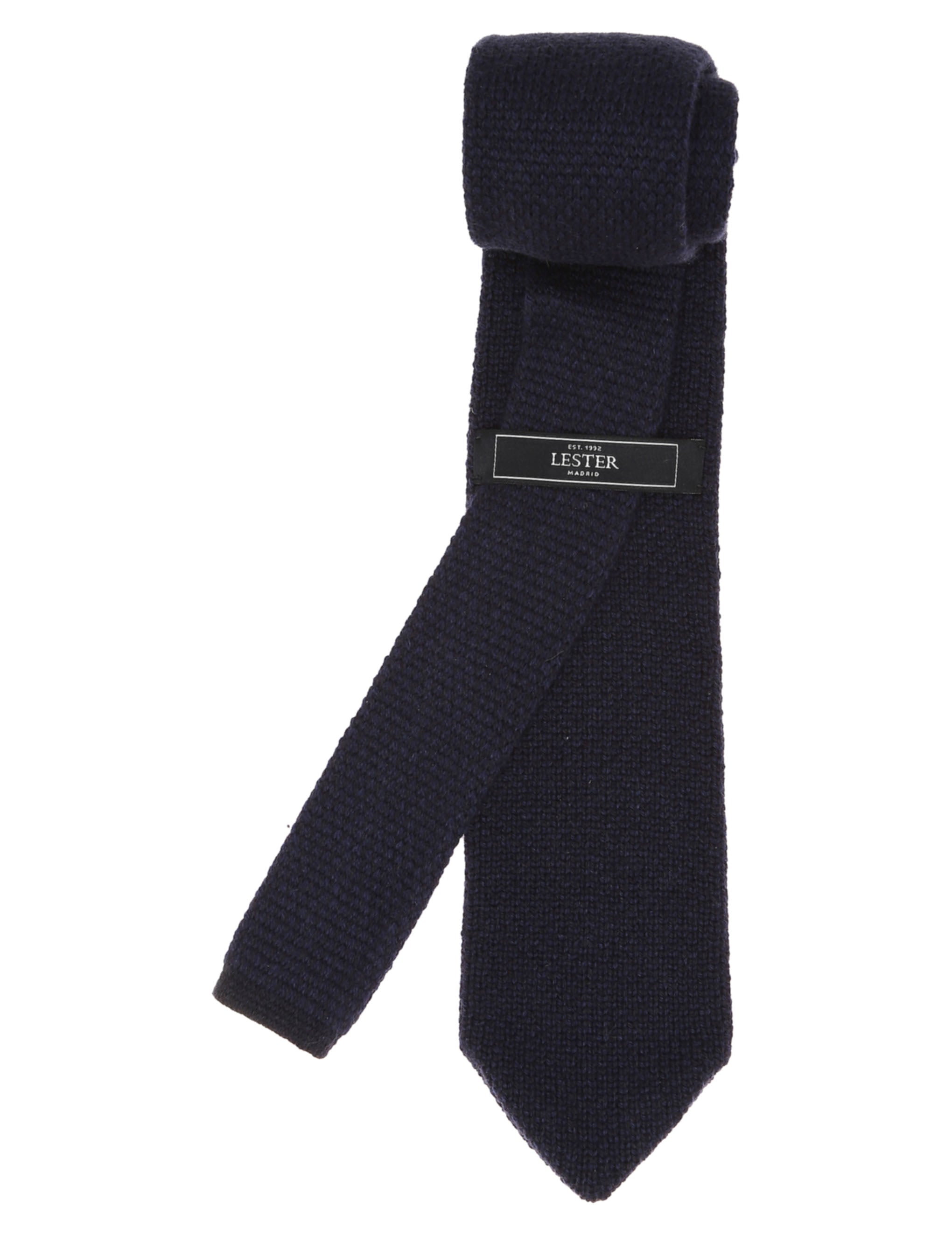 Corbata maglia cashmere Azul/azul