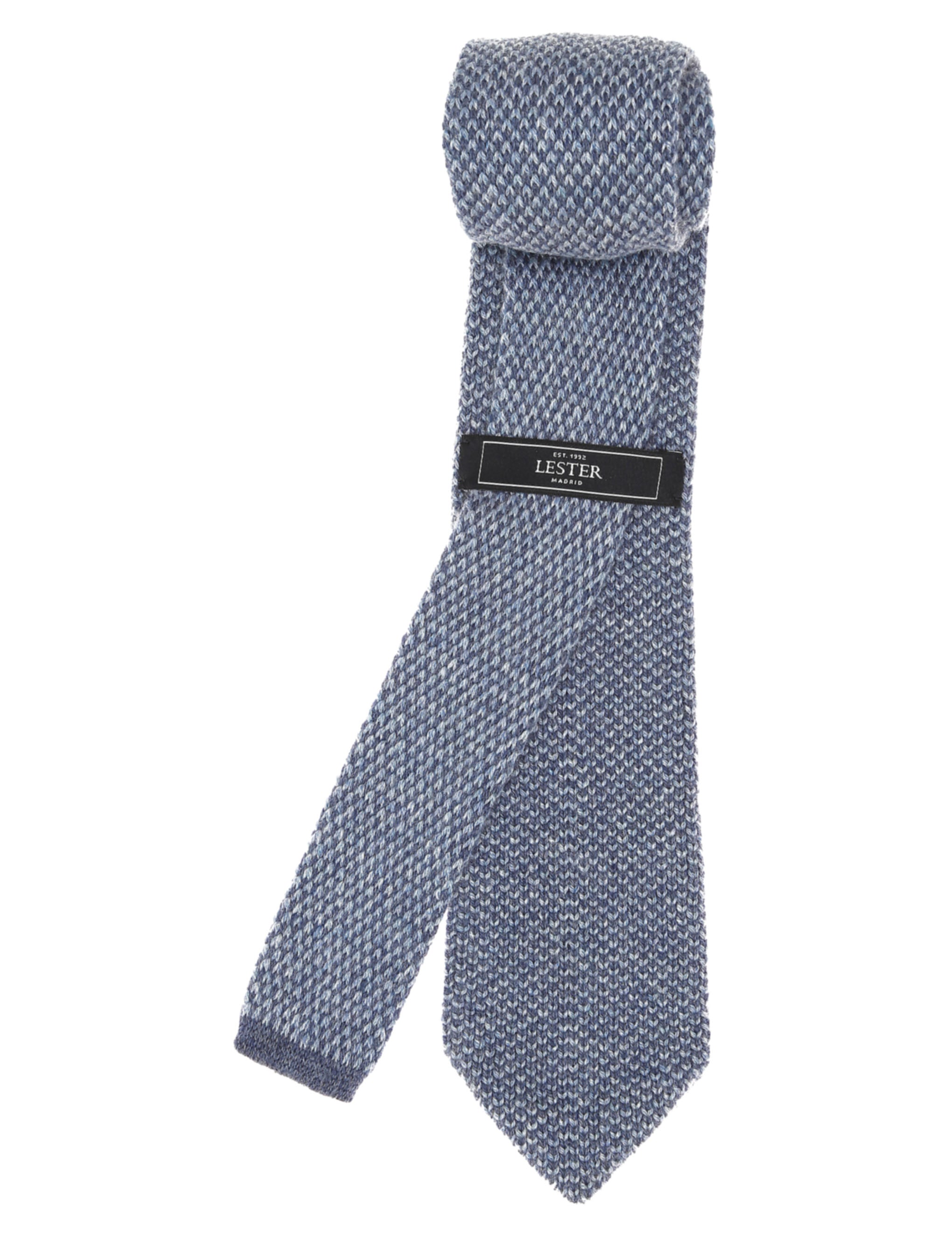 Corbata maglia cashmere Azul claro/azul