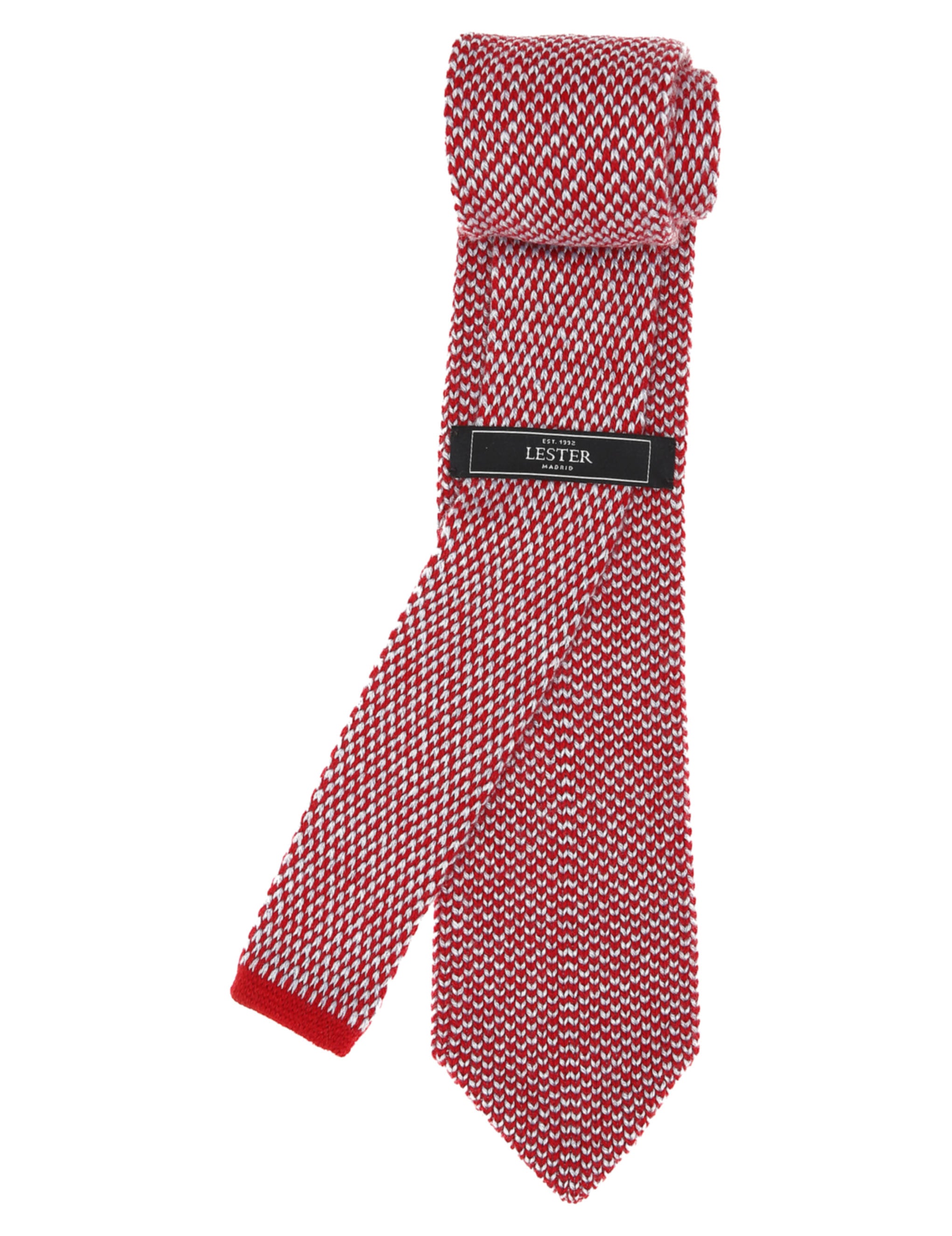 Corbata maglia cashmere Rojo/azul
