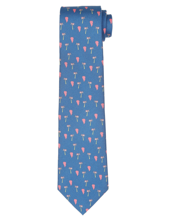 Corbata solidaria isla la palma Azul/rosa