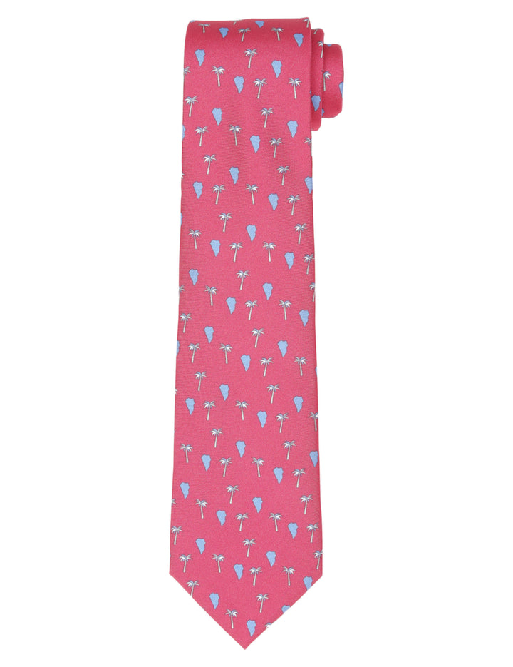 Corbata solidaria isla la palma Rosa oscuro