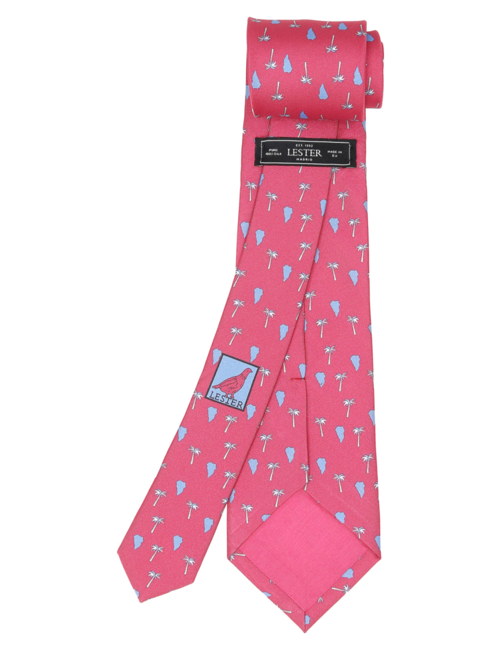 Corbata solidaria isla la palma Rosa oscuro