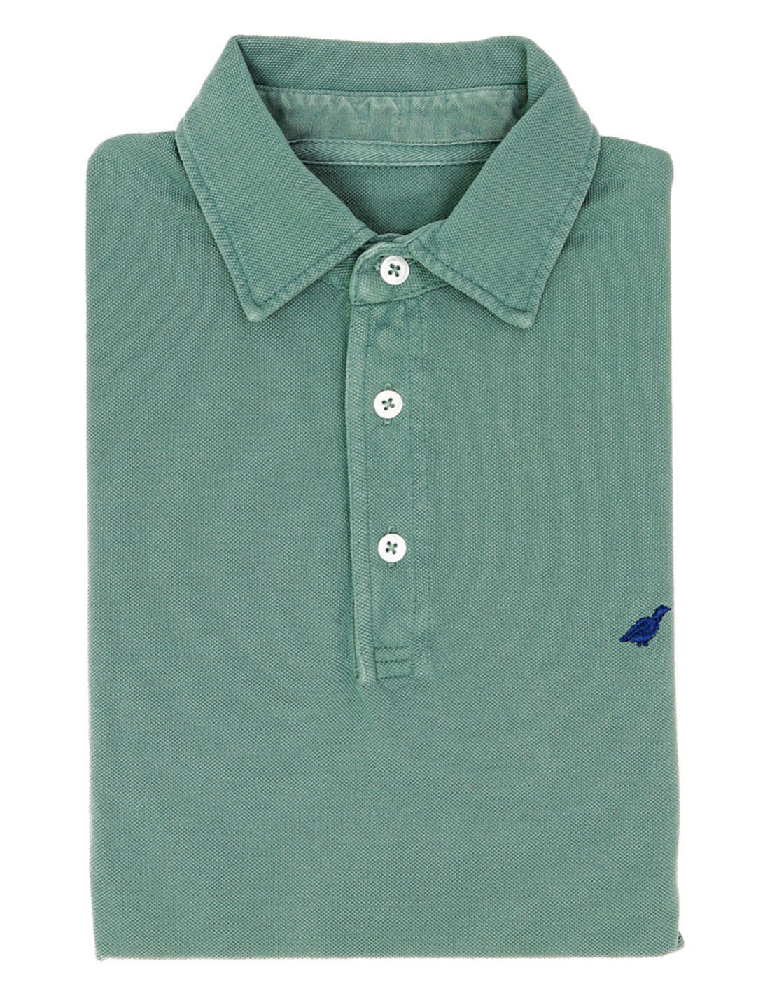 Polo pique manga larga Verde oscuro