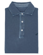 Polo pique manga larga Azul