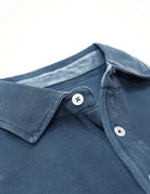 Polo pique manga larga Azul