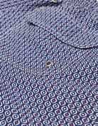 Traje de baño geom. boomerang Azul/rojo