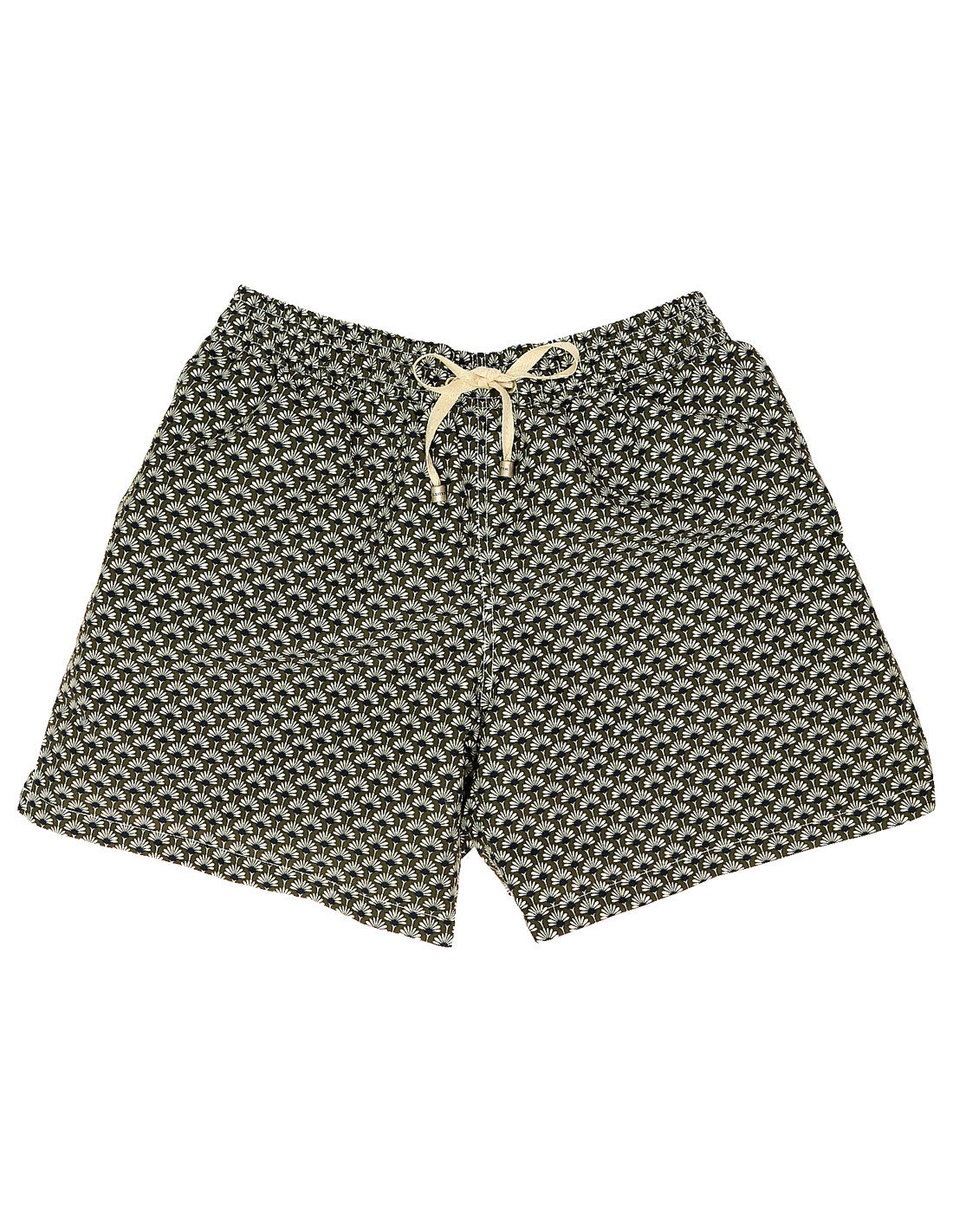 Traje de baño geom. abanico Kaki